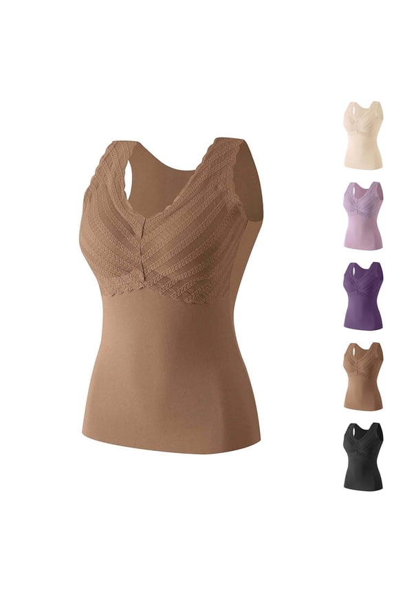 Compression Tank Tops for Women, 2 Pack High Shaping Scoop & V-Neck Cami, Shapewear Tummy Control Camisole