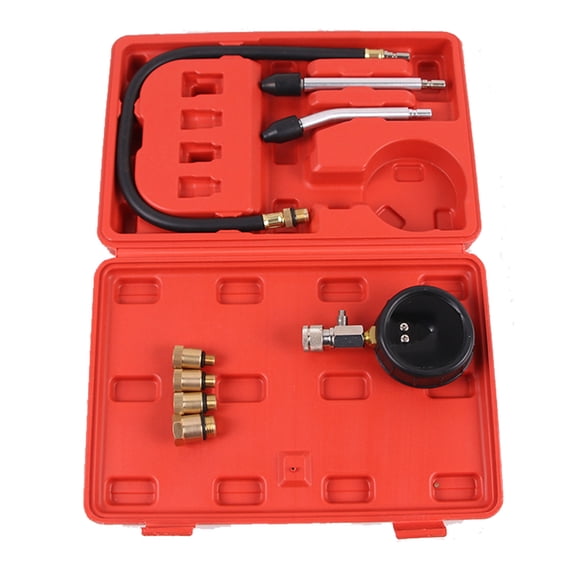 Compression Tester Kit Testing Gauge Check Tool Kit with Different Sizes of Adapters and Pipes M14 M10