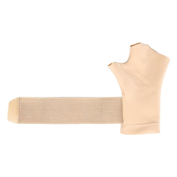 Compression Thumb Wrist Support Sleeve, Elastic Spandex Adjustable Fastener Wrap, 1PC,Skin, L/XL