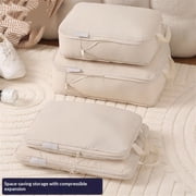 Compression Travel Luggage Organizers 8 Set, Mesh Clothes Bags Luggage Travel Packing Cubes for Carry-on Luggage, Suitcase and Backpacking Accessories Beige,only bags