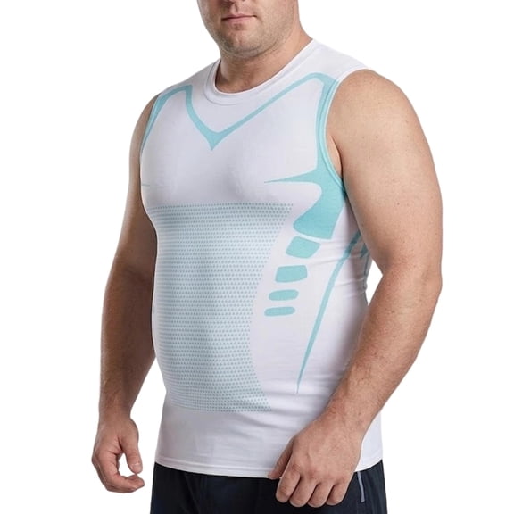Compression Vest, Men Lonic Compression Vest For Posture Support And Chest Slimming, Breathable Athletic Elastic, Perfect Fit & Durability