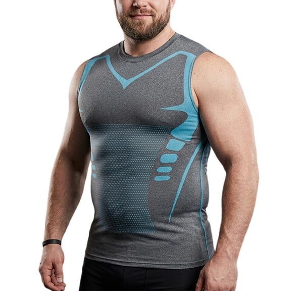 Compression Vest, Men Lonic Compression Vest For Posture Support And Chest Slimming, Breathable Athletic Elastic, Perfect Fit & Durability
