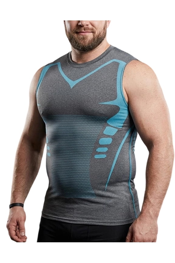 Compression Vest, Men Lonic Compression Vest For Posture Support And Chest Slimming, Breathable Athletic Elastic, Perfect Fit & Durability