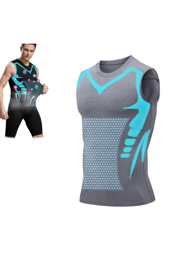 Compression Vest Men, Version Ionic Shaping Sleeveless Shirt, Version Close-Fitting Sleeveless Shirt