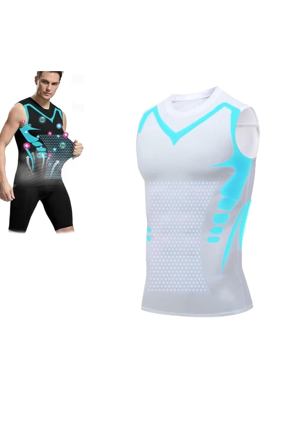 Compression Vest Men, Version Ionic Shaping Sleeveless Shirt, Version Close-Fitting Sleeveless Shirt