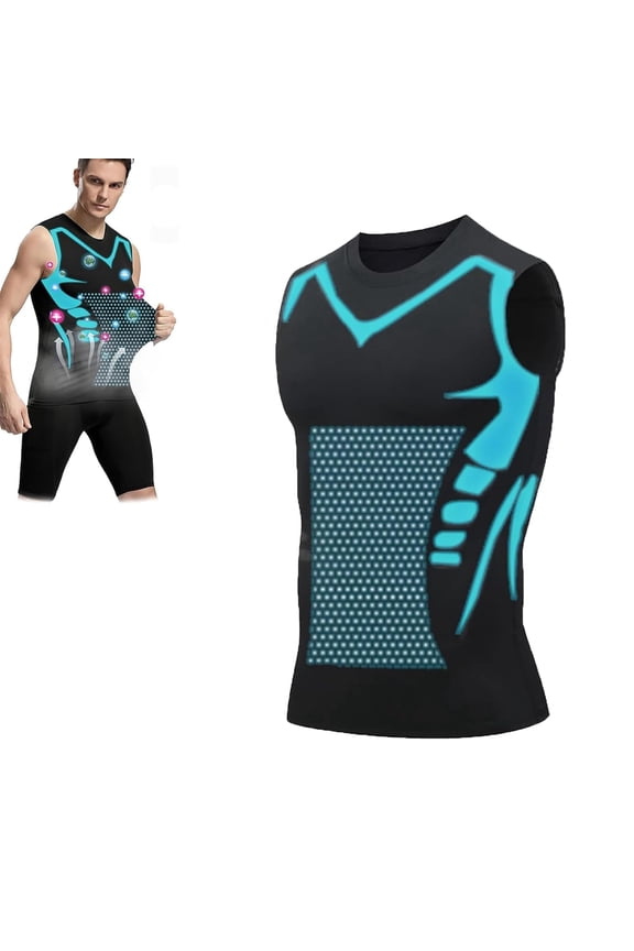 Compression Vest Men, Shape and Control Version Ionic Shaping Sleeveless Shirt