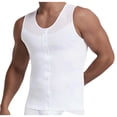 thumbnail image 1 of QSAWXQZ Men's Compression Vest Standard Straps Crew Neck Zip-up Sleeveless Body Shaperwear Casual Tank Tops for Tummy Control Black 2XL, 1 of 10