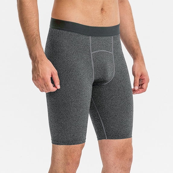 Compression Yoga Shorts for Men Stretchy Slim Mid Waisted Gym Biker Short Mens Casual Solid Color Breathable Fitness Clothes Workout Half Pants