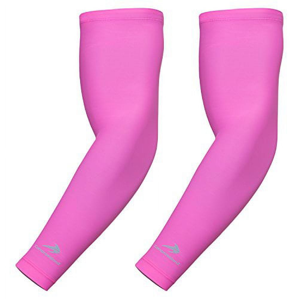 CompressionZ Compression Arm Sleeves for Men & Women UV Protection (Pink,  S) 