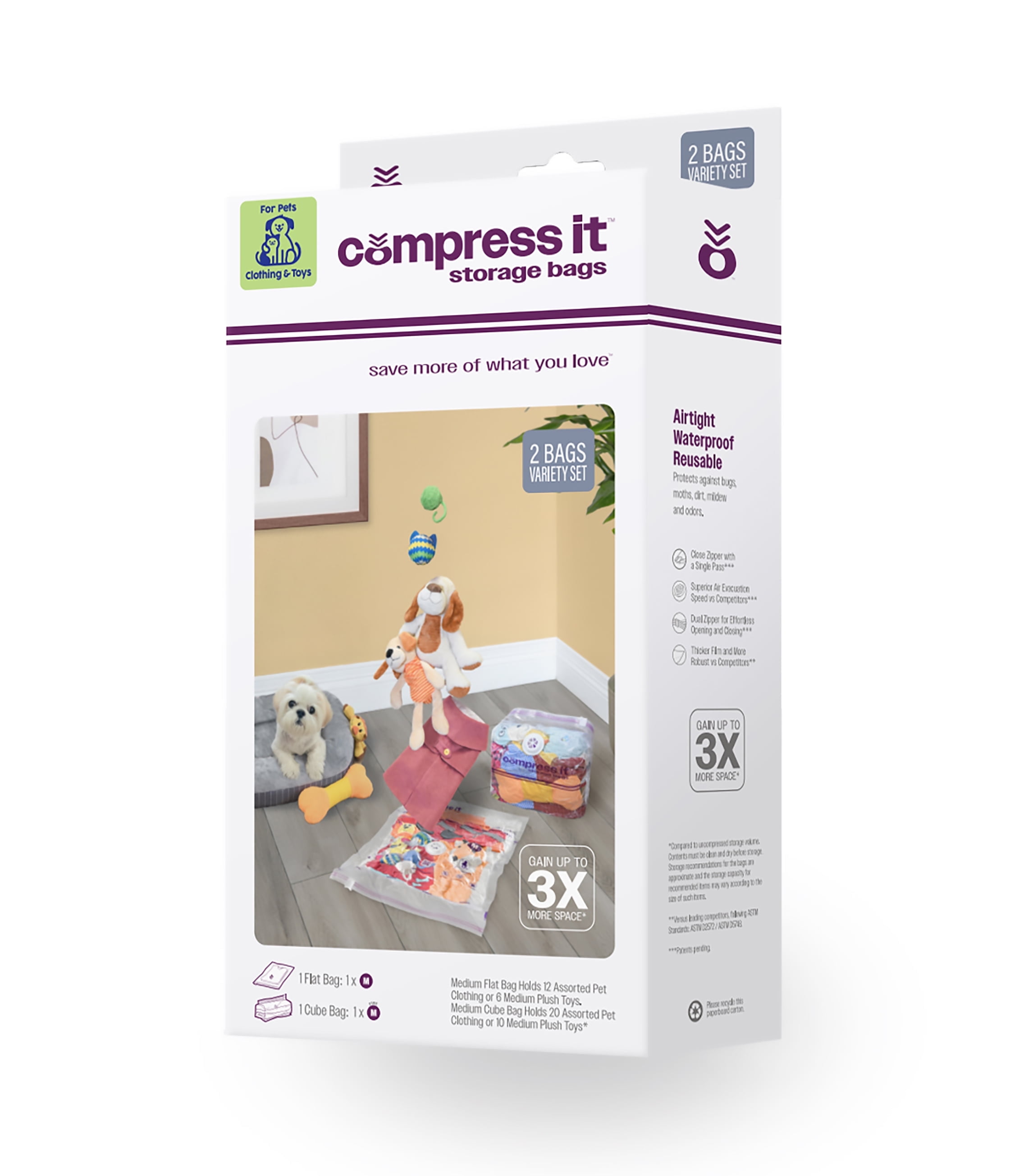 Compressit Vacuum Storage Bags Compression Set