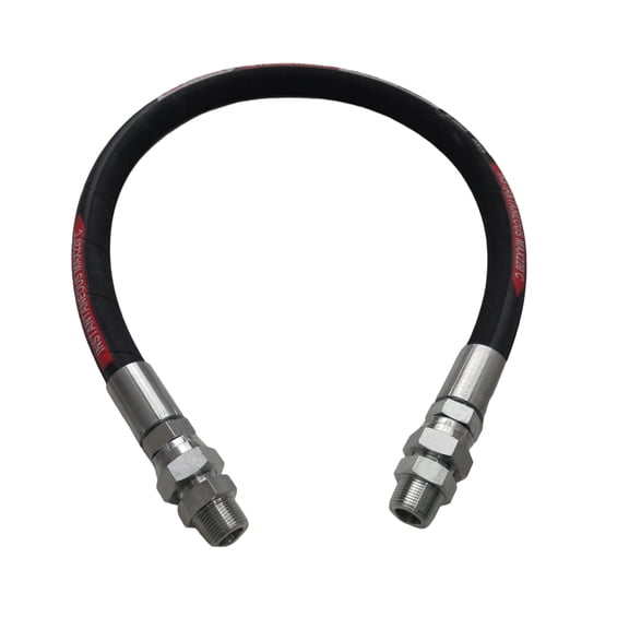 Compressor Jumper Hose, 320F, 3/4" NPT x 40" Length, Fittings Rotate Freely