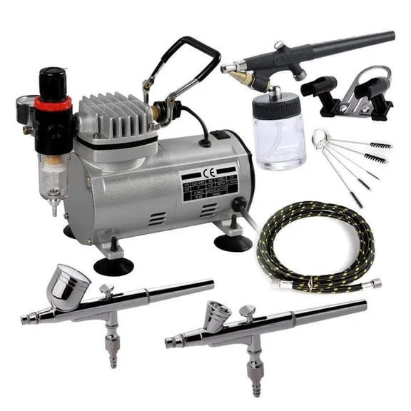 Compressor Sandblaster High-pressure Spray Gun Pump Manicure Cake Spraying Air Compressor Portable Tourist Spray Gun Kit