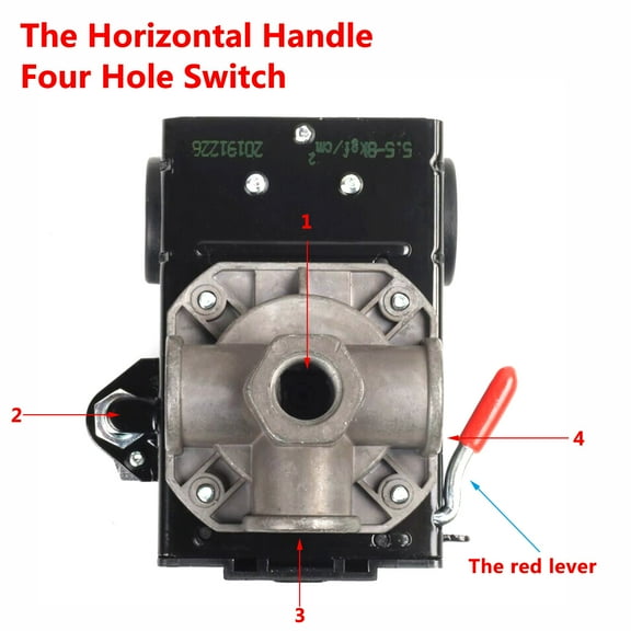 Compressor Switch,Switch 95-125 Psi Compressor Pressure Switch Compressor Switch Quality Psi 4 Port 95-125 Psi 4 Quality Air Compressor Air Compressor Pressure Iuppa Dabey Black