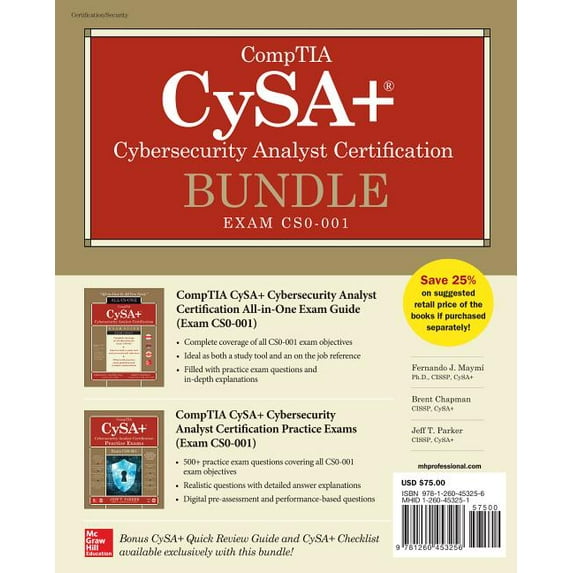 Comptia Cysa+ Cybersecurity Analyst Certification Bundle (Exam Cs0-001) (Other)