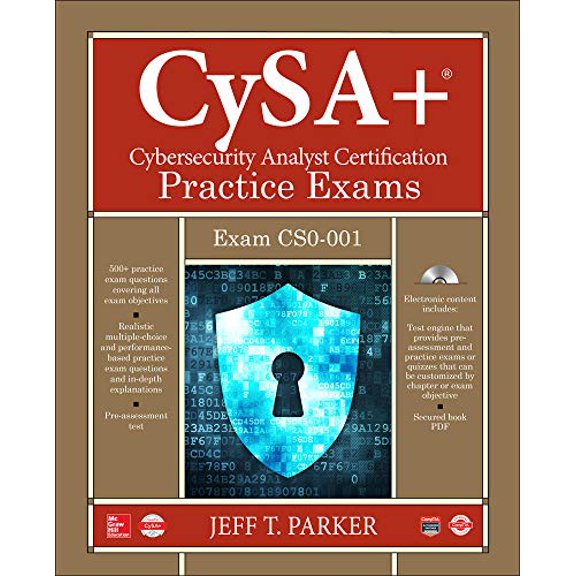 Pre-Owned Comptia Cysa+ Cybersecurity Analyst Certification Practice Exams (Exam Cs0-001) [With CD (Audio)] (Paperback) 1260117014 9781260117011