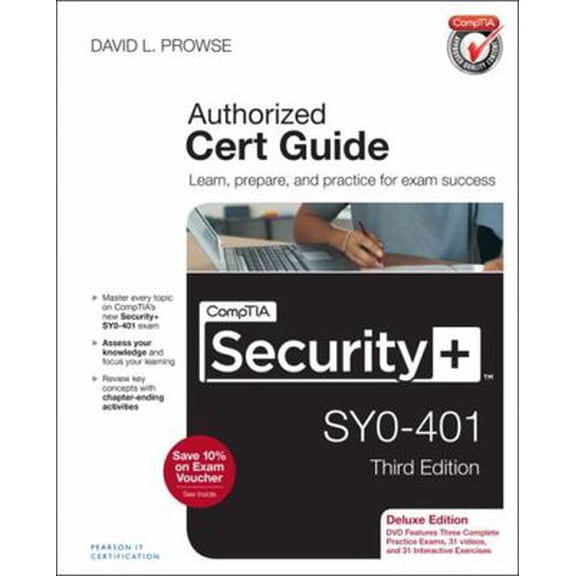 Pre-Owned Comptia Security+ Sy0-401 Cert Guide, Deluxe Edition [With CDROM] (Hardcover) 0789753332 9780789753335