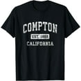 thumbnail image 1 of Compton California CA Vintage Established Sports Design T-Shirt, 1 of 4