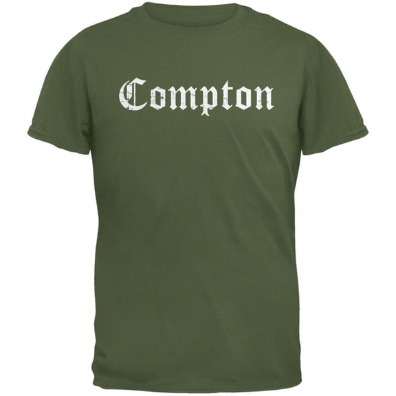 Compton Military Green Adult T-Shirt - 2X-Large