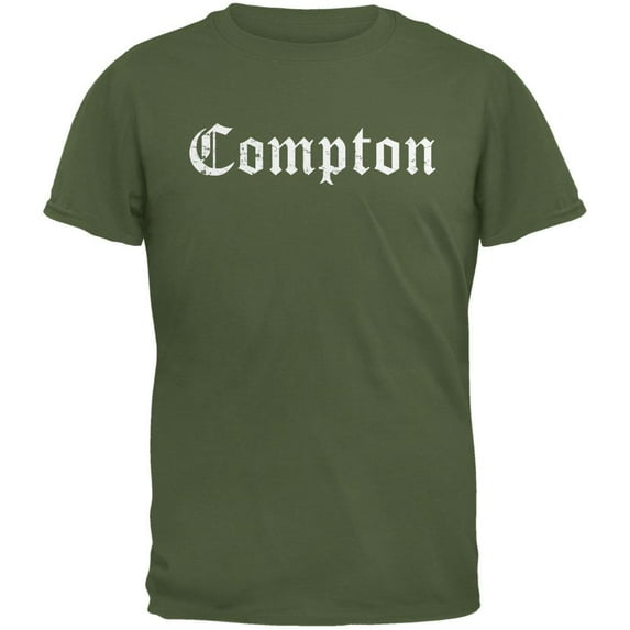 Compton Military Green Adult T-Shirt - 2X-Large