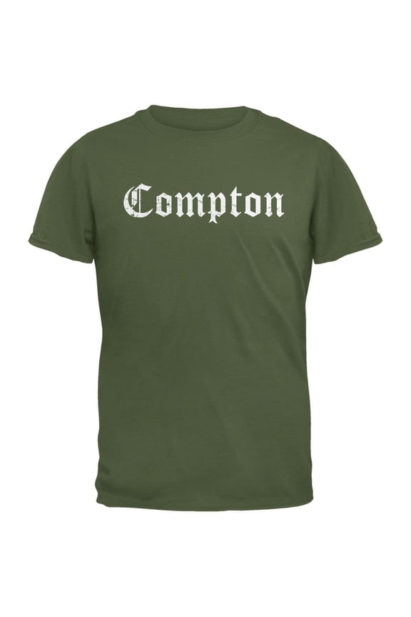Compton Military Green Adult T-Shirt - Small