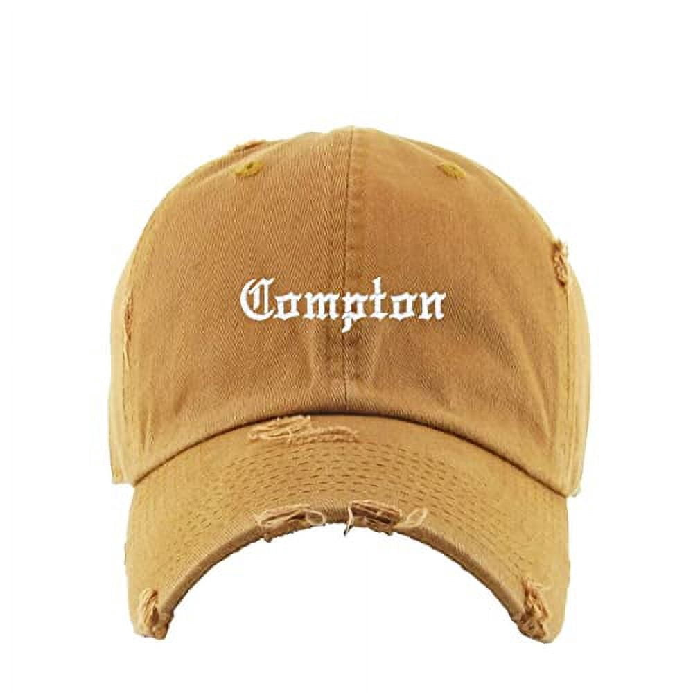Compton Vintage Baseball Cap Embroidered Cotton Adjustable Distressed ...