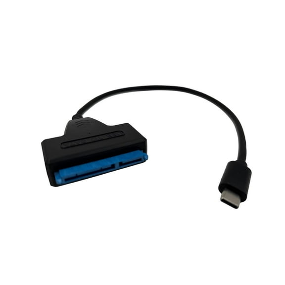 CompuCablePlus USB-C to SATA Adapter 2.5" SATA to USB-C 3.1 Gen 2 Cable, 10Gbps Data Transfer for SATA HDD & SSD (Black)