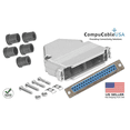 thumbnail image 1 of CompuCablePlusUSA.com Best DB37 Female Solder Type Connector Kit with DB37 Metal Hood+Strain Relief Grommet Best Complete DB37 Female Solder Type Set Fix/Make/Assembly Your own DB37 Cables, 1 of 5