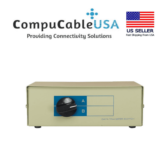 CompuCablePlusUSA.com DB9 Female, AB 2 Way Switch Box