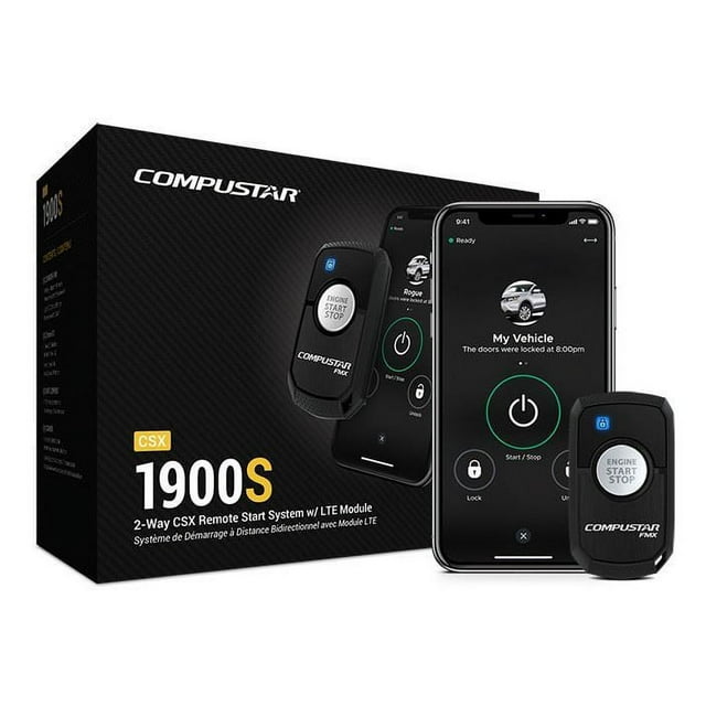 CompuStar CSX1900-S 1-Button 2-Way, 3000' Remote Start System, BLADE ...