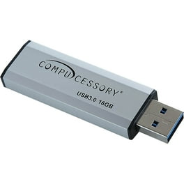 Compucessory 16GB USB 3.0 Flash Drive - 16 GB - USB 3.0 - Silver - 1 Year Warranty - 1 Each Compucessory 16GB USB 3.0 Flash Drive - 16 GB - USB 3.0 - Silver - 1 Year Warranty - 1 Each