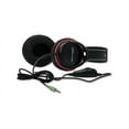 Compucessory, CCS15153, Stereo Headset with Volume Control, 1, Black,Red