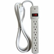 Compucessory, CCS25102, 6-Outlet Strip Office Surge Protector, 1 Each, Putty