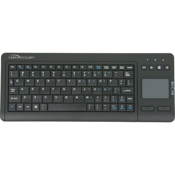 Compucessory, CCS50914, Touch Pad Wireless Keyboard, 1, Black
