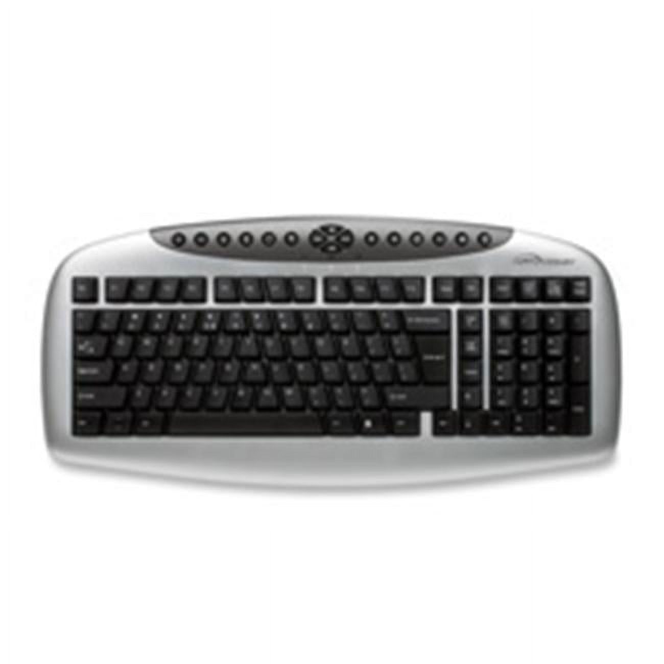 Compucessory CCS56260 Multimedia Keyboard- A-Shape- 17-.33in.x9-.06in.x1-.63in.- Black - image 1 of 1