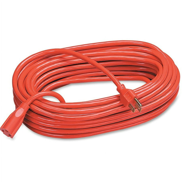Compucessory Heavy-duty Indoor/Outdoor Extension Cord - 16 Gauge - 125 V AC13 A - Orange - 100 ft Cord Length - 1 Compucessory Heavy-duty Indoor/Outdoor Extension Cord - 16 Gauge - 125 V AC13 A - Orange - 100 ft Cord Length - 1