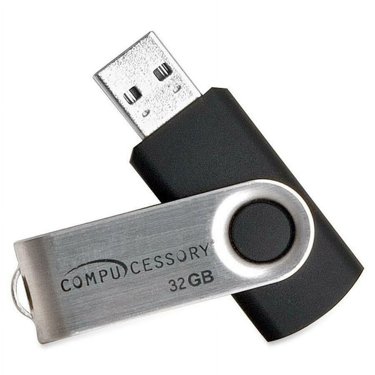 Compucessory 16GB USB 2.0 Flash Drive - 16 GB - USB 2.0 - Silver, Black - 1 Year Warranty - 1 Each Compucessory 16GB USB 2.0 Flash Drive - 16 GB - USB 2.0 - Silver, Black - 1 Year Warranty - 1 Each