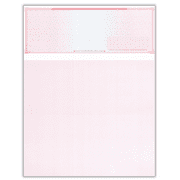 Compuchecks - 100 High Security Blank Check Stock Paper - Checks on Top - Check Paper Weight # 70 Red Blue Mazed