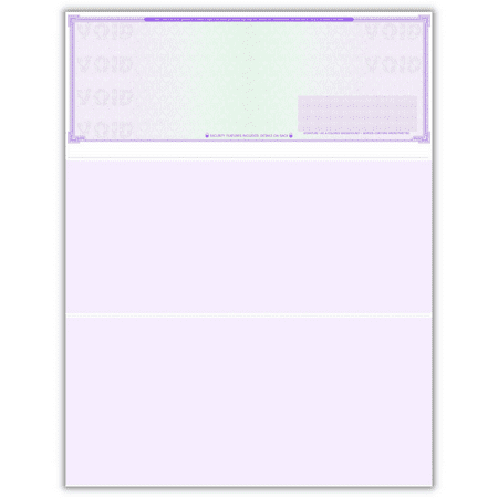 Compuchecks - 2000 High Security Blank Check Stock Paper - Checks on Top - QuickBooks Compatible Check Paper Weight # 70 (Purple Mazed)