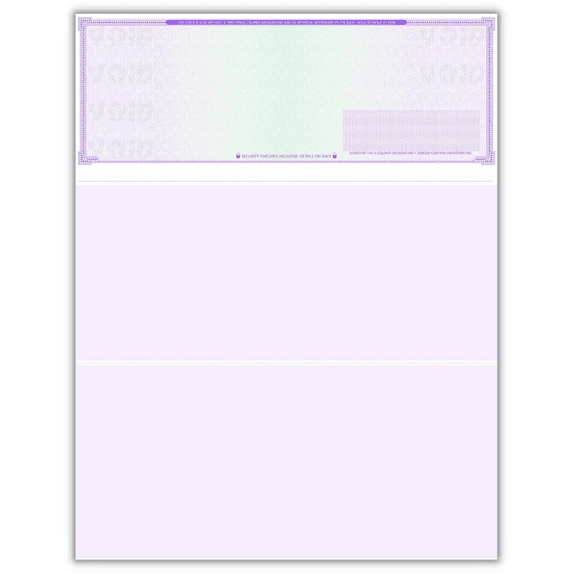 Compuchecks - 2000 High Security Blank Check Stock Paper - Checks on Top - QuickBooks Compatible Check Paper Weight # 70 (Purple Mazed)