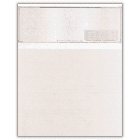 Compuchecks 2000 High security Blank Check Top - Brown Mazed - Computer Voucher Checks Compatible with QuickBooks And Any laser Or Inkjet Printer