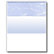 Compuchecks Blank Check Paper - 100 Business Checks Compatible with QuickBooks, Versacheck and laser, inkjet printers - Check stock on top and Paycheck Stub on Bottom Blue Marble