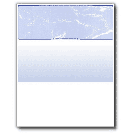 Compuchecks Blank Check Paper - 500 "Blue Marble" Business Checks Compatible with QuickBooks, Versacheck and laser, inkjet printers - Check Stock On Top