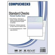 500 Blank Check Stock - Check on Top - Blue/Green Prismatic