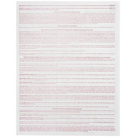 Compuchecks New Cms 1500 Claim Forms - Hcfa (Version 02/12) (500 Sheets), 7106