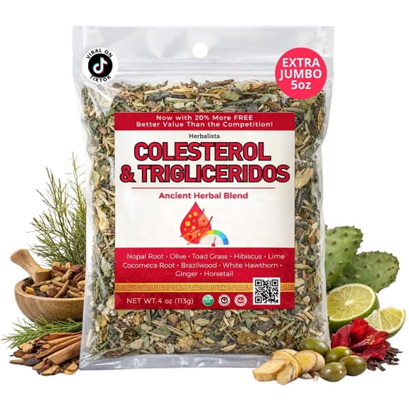 Compuesto Colesterol Herbal Tea 4oz (113g) Traditional Botanical Loose Leaf Tea Blend Natural Herbal Infusion Caffeine Free Makes Up to 32 Cups Non-GMO