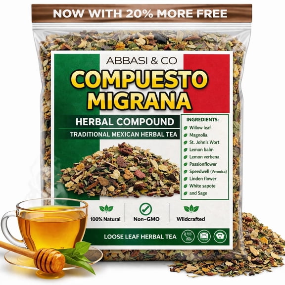 Compuesto Migrana Herbal Tea Blend, Traditional Mexican Herbal Infusion, 5 oz