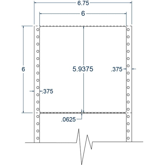 Compulabel 112004, Pin Fed Shipping Label Continuous 6 X 5 15/16
