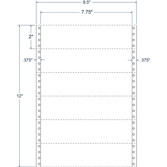 Compulabel 160356, Transcription Labels 7 3/4 X 2 Pin Fed