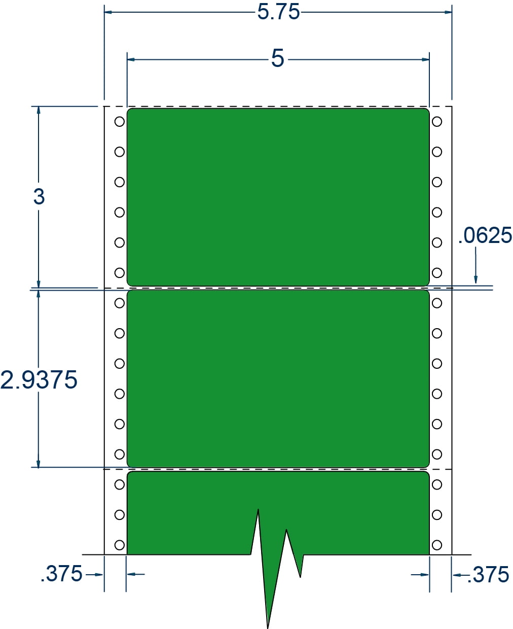 Compulabel 162000, Fluorescent Green Address Labels Pin Fed 5 X 2 15/16