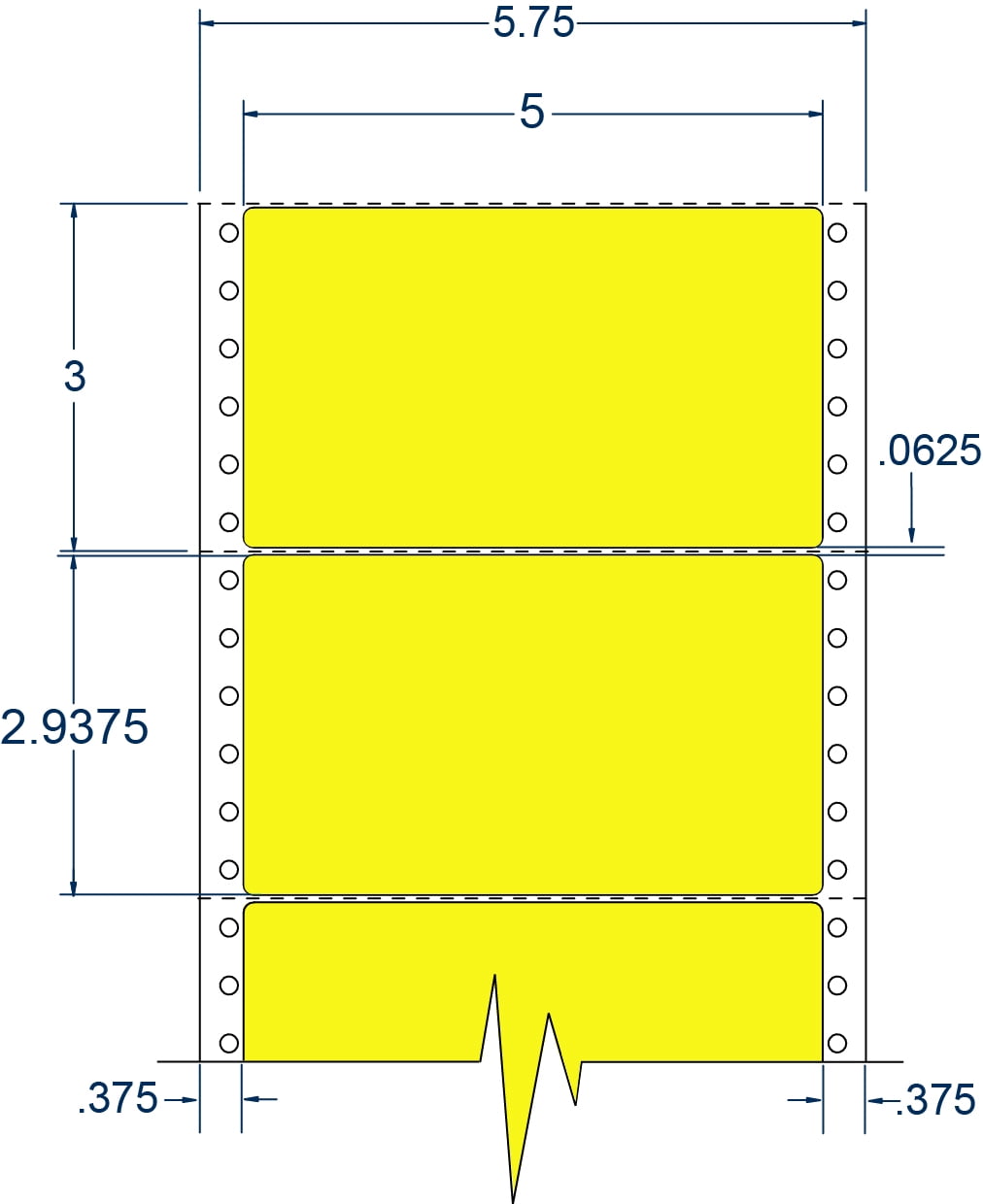 Compulabel 162156, Fluorescent Yellow Address Labels Pin Fed 5 X 2 15/16